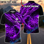 BlueJose Darts Dartboard Lightning Storm Personalized Name, Team Name Unisex Shirt (4 Colors)