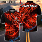 BlueJose Darts Dartboard Lightning Storm Personalized Name, Team Name Unisex Shirt (4 Colors)