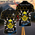 BlueJose Darts Zen Bee Meditation Style Multicolor Options Personalized Name Shirt (6 Colors)