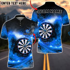 BlueJose Darts Fiery Explosion Energy Blast Personalized Name, Team Name Unisex Shirt (4 Colors)
