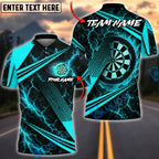 BlueJose Darts Fiery Lava Strike Personalized Name, Team Name Unisex Shirt (4 Colors)