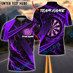 BlueJose Darts Fiery Lava Strike Personalized Name, Team Name Unisex Shirt (4 Colors)