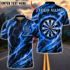 BlueJose Darts Blazing Firestorm Cool Bullseye Personalized Name, Team Name Unisex Shirt (4 Colors)