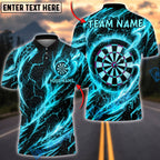 BlueJose Darts Blazing Firestorm Cool Bullseye Personalized Name, Team Name Unisex Shirt (4 Colors)