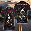 BlueJose Darts Cool Gothic Doll Dark Fantasy Personalized Name, Team Name Unisex Shirt (4 Colors)
