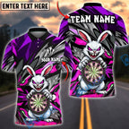 BlueJose Darts Evil Bunny Madness Personalized Name, Team Name Unisex Shirt (4 Colors)