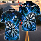 BlueJose Darts Electric Thunderstorm Personalized Name, Team Name Unisex Shirt (4 Colors)