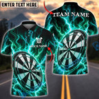 BlueJose Darts Electric Thunderstorm Personalized Name, Team Name Unisex Shirt (4 Colors)