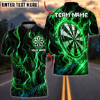 BlueJose Darts Neon Energy Lightning Swirl Personalized Name, Team Name Unisex Shirt (4 Colors)
