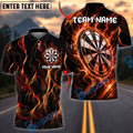 BlueJose Darts Neon Energy Lightning Swirl Personalized Name, Team Name Unisex Shirt (4 Colors)