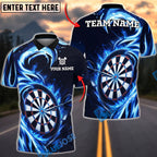 BlueJose Darts Flame Wave Dartboard Personalized Name, Team Name Unisex Shirt (4 Colors)
