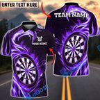 BlueJose Darts Flame Wave Dartboard Personalized Name, Team Name Unisex Shirt (4 Colors)