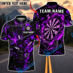 BlueJose Darts Flame Chain Poker Card Dartboard Personalized Name, Team Name Unisex Shirt (4 Colors)