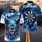 BlueJose Darts Wolf Demon Beast Graffiti Dartboard Personalized Name, Team Name Unisex Shirt (4 Colors)