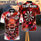 BlueJose Darts Wolf Demon Beast Graffiti Dartboard Personalized Name, Team Name Unisex Shirt (4 Colors)