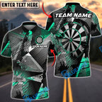 BlueJose Darts Honeycomb Geometric Grunge Dartboard Personalized Name, Team Name Unisex Shirt (4 Colors)