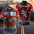 BlueJose Darts Red Robot Armor Dartboard Personalized Name Shirt