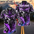 BlueJose Darts Lightning Armored Dragon with Dartboard Personalized Name, Team Name Unisex Shirt (4 Colors)