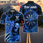 BlueJose Darts Lightning Flame Reaper Triple Arrow Personalized Name, Team Name Unisex Shirt (4 Colors)