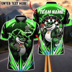 BlueJose Darts Crocodile Team Lightning Personalized Name, Team Name Unisex Shirt (4 Colors)