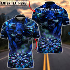 BlueJose Darts Bull Fierce Demon Beast Personalized Name, Team Name Unisex Shirt (6 Colors)