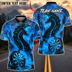 BlueJose Darts Dragon Lava Serpent Monster Personalized Name, Team Name Unisex Shirt (4 Colors)
