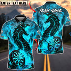 BlueJose Darts Dragon Lava Serpent Monster Personalized Name, Team Name Unisex Shirt (4 Colors)