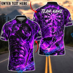 BlueJose Darts Flaming Warrior Target Strike Personalized Name, Team Name Unisex Shirt (4 Colors)