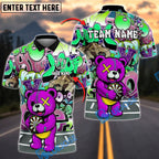 BlueJose Darts Teddy Bear Graffiti Personalized Name, Team Name Shirt (4 Colors)