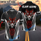 BlueJose Darts Flaming Tiger Personalized Name, Team Name Shirt (4 Colors)