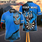 BlueJose Darts Tiger Roar Personalized Name, Team Name Shirt (4 Colors)