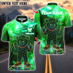 BlueJose Darts Hiphop Bear Neon Style Customized Name, Team Name 3D Shirt (4 Colors)