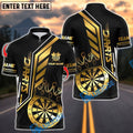 BlueJose Darts King's Crown Design Customized Name, Team Name 3D Shirt (4 Colors)