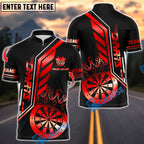 BlueJose Darts King's Crown Design Customized Name, Team Name 3D Shirt (4 Colors)