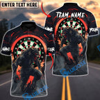 BlueJose Darts Blood Moon Werewolf Personalized Name, Team Name Unisex Shirt (4 Colors)