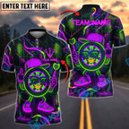 BlueJose Darts Neon Dartboard Swag Personalized Name, Team Name Shirt (4 Colors)