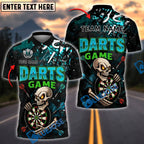 BlueJose Skeleton Darts Game Personalized Name, Team Name Shirt (4 Colors)