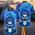 BlueJose Darts Rocker Panda Dartboard Personalized Name, Team Name Shirt (4 Colors)