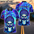 BlueJose Darts Rocker Panda Dartboard Personalized Name, Team Name Shirt (4 Colors)