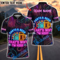BlueJose Darts & Beer That‚Äôs Why I‚Äôm Here Neon Style Personalized Name, Team Name Shirt
