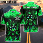 BlueJose Darts  Funny Dartboard King Flame Crown Design Customized Name, Team Name 3D Shirt (4 Colors)