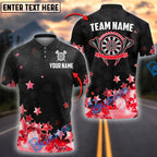 BlueJose Darts Star Glam Dartboard Personalized Name, Team Name Shirt (4 Colors)