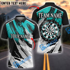 BlueJose Darts Grunge Target Strike Brush Style Personalized Name, Team Name Shirt (4 Colors)