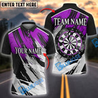 BlueJose Darts Grunge Target Strike Brush Style Personalized Name, Team Name Shirt (4 Colors)