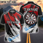 BlueJose Darts Grunge Target Strike Brush Style Personalized Name, Team Name Shirt (4 Colors)