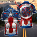 BlueJose Darts Captain Armor Personalized Name Shirt