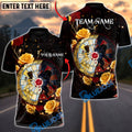 BlueJose Darts Midnight Bloom Multicolor Options Personalized Name Shirt (4 Colors)
