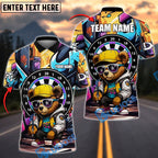 BlueJose Darts Bear Cool Urban Personalized Name, Team Name Shirt (4 Colors)
