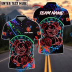 BlueJose Darts  Neon Bear Glow Art Personalized Name, Team Name Shirt (4 Colors)