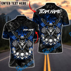 BlueJose Darts Skull Rider Personalized Name, Team Name Unisex Shirt (4 Colors)